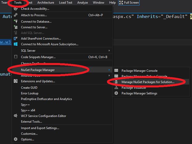 manage nuget package